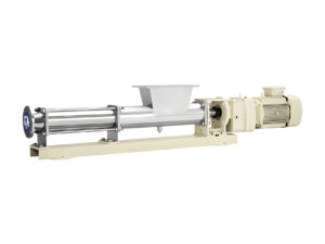 Sanitary grade screw pump with Feeding Hopper